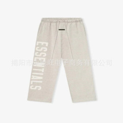 跨境早秋新款印花休闲长裤欧美潮牌休闲直筒字母印花长裤男女同款