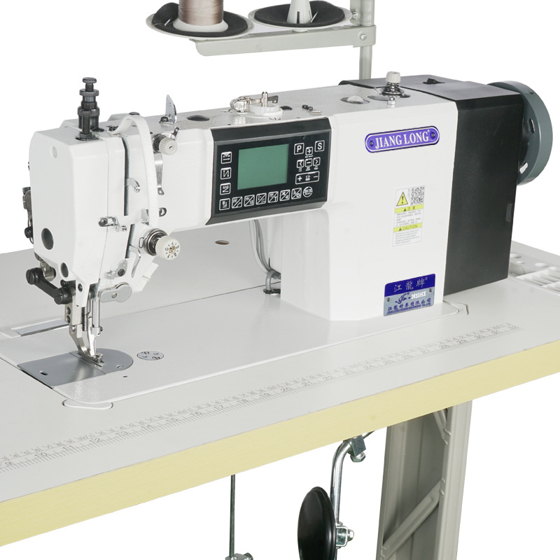 Nueva bicicleta sincronizadora paso a paso 0303D coche DY cortadora automática de alambre, prensapie, costura invertida, máquina de coser gruesa y delgada