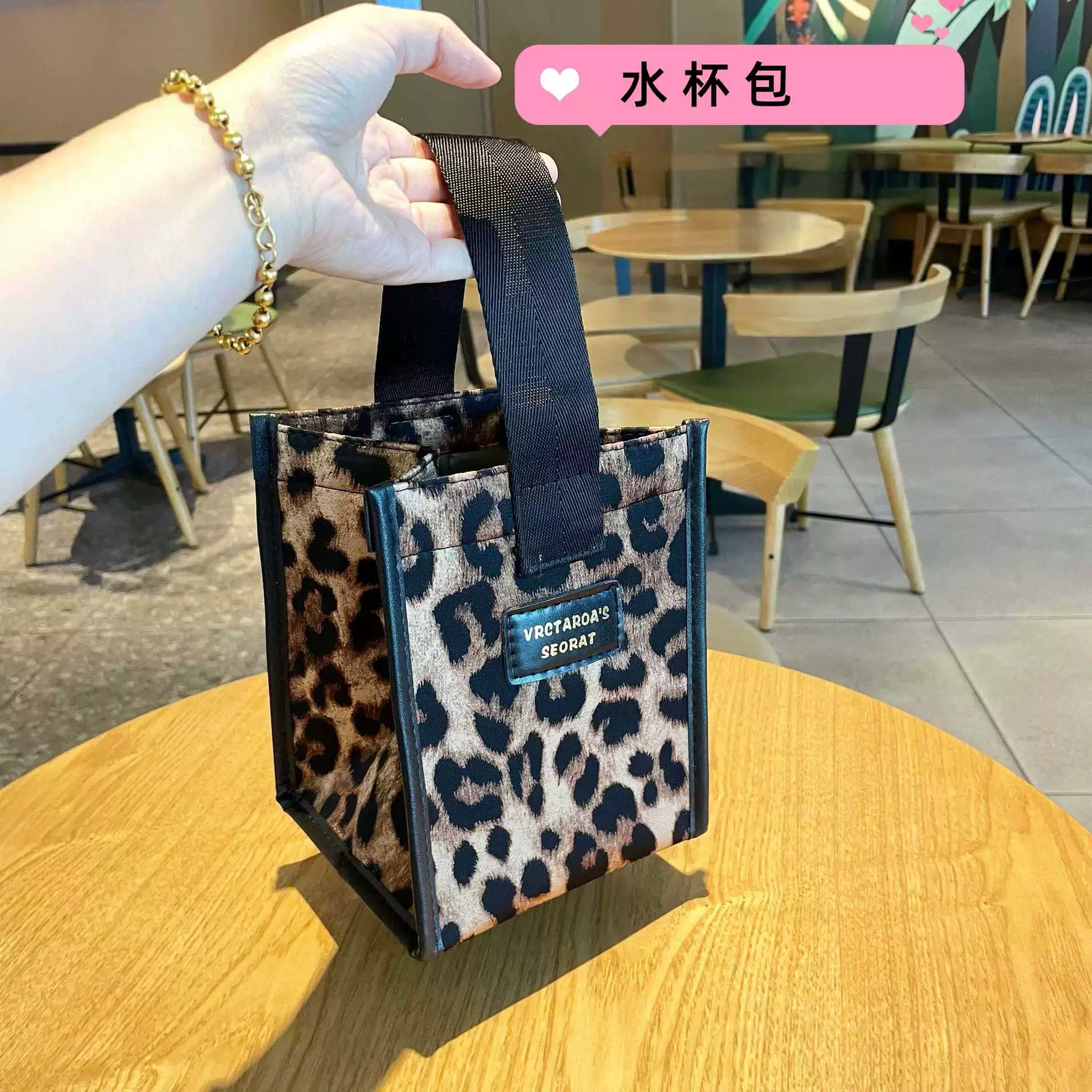 Fashionable universal shoulder bag with glass, handheld linen bag, feeding bottle for mother and baby