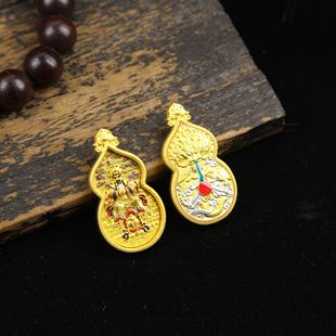 New Wutai gourd-shaped dragon Wuye pendant Tangka gold-plated full-body Wuye pendant scenic area explosions Xizang painting