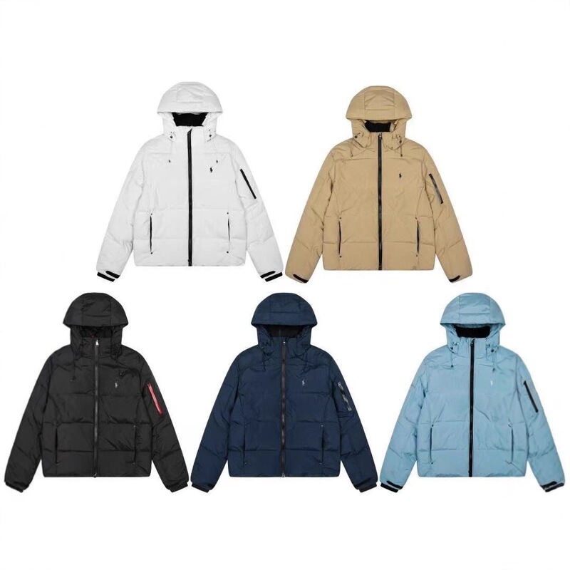 Scan the Qr Code to Get Rl Ralph Lauren's Winter Classic Pony Logo Embroidered Logo Unisex Hooded down Jacket