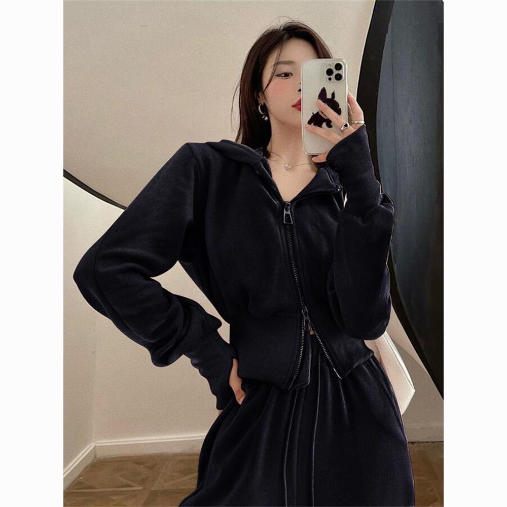 European And American Sports Suit Women, New Korean Style Loose Fashion Sweatshirt Casual Two-Piece Set For_ecoleips.com