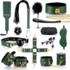 D0330-5 12-piece green leather set (no oil edges)