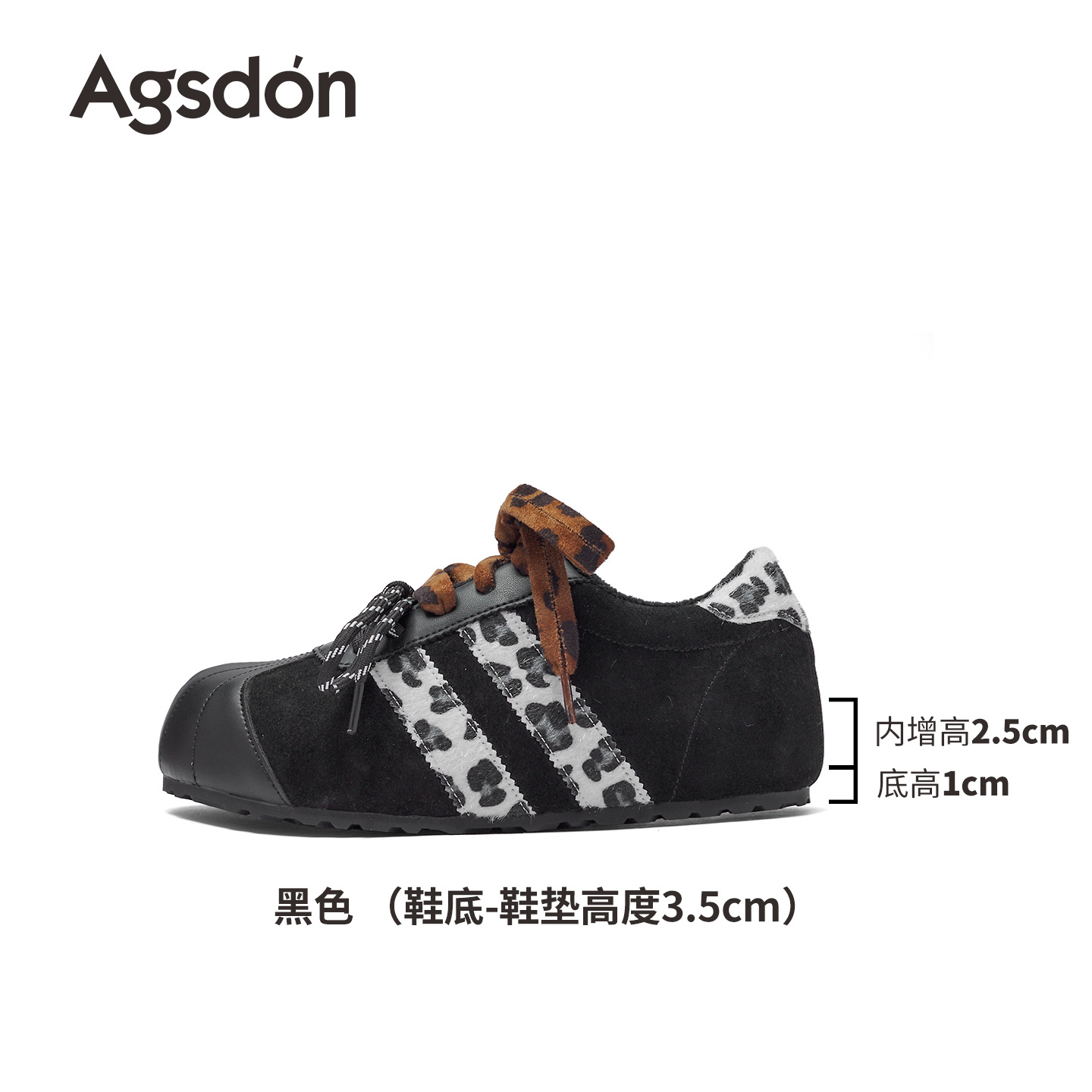 Augu Shiden retro zapatos de entrenamiento de mujeres 2025 nuevo invierno con suela gruesa de lana de moda zapatos deportivos casuales Agan zapatos
