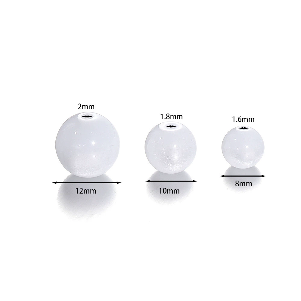 Resin cat's‑eye round beads, 8/10/12 mm, drilled 1.6/1.8/2.0 mm, assorted colors