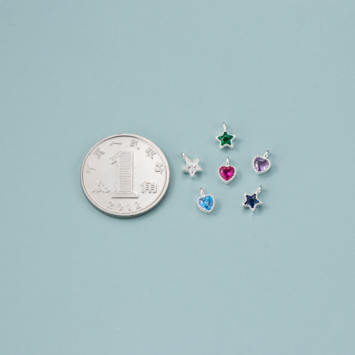 Eloch S925 plata esterlina dulce estrella de corazón pentagramas amor diamante de encaje colgante único Y01880