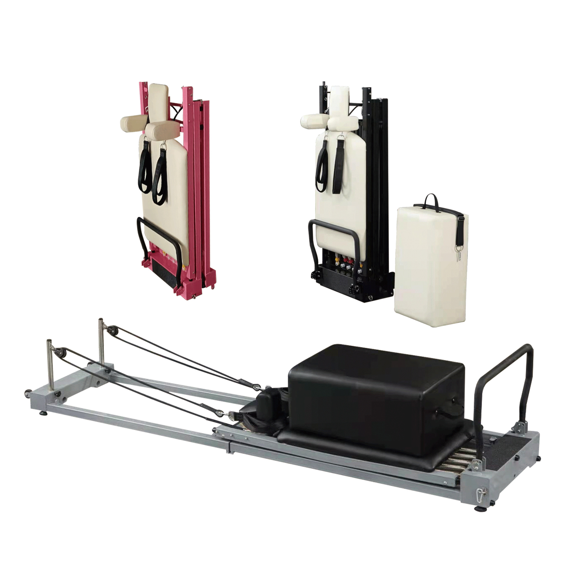 Fabricante suministra cama de Pilates, cama de Pilates plegable de aleación de aluminio, juego de cinco piezas de cama de Pilates plegable