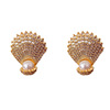 Silver needle, zirconium, fashionable advanced earrings from pearl, light luxury style, high-quality style, wholesale