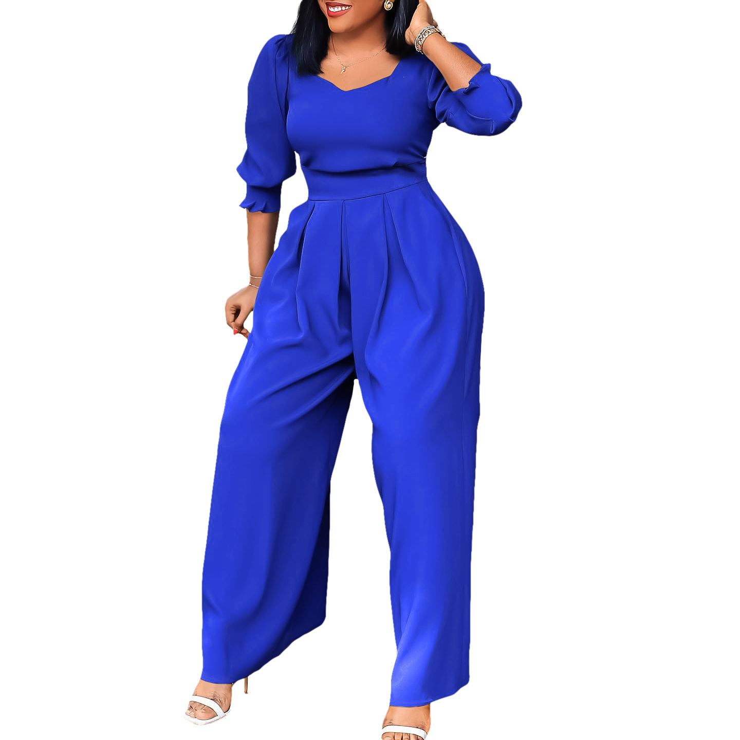 Damen Jumpsuit Langarm Lässig Weites Bein Für Den Winter_voghion.com