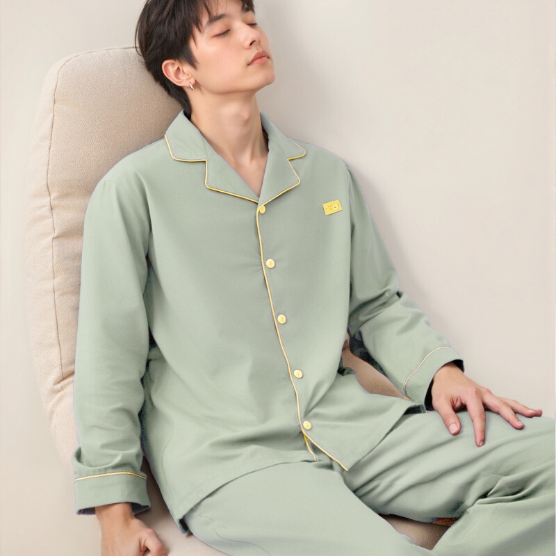 Couple Pajamas Women's 2025 New Autumn and Winter Men's 100% Cotton Long Sleeve Women's Home Clothes Set