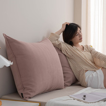 软包可拆洗抱枕沙发靠垫芯大靠背垫床头大尺寸靠枕套客厅大靠背枕