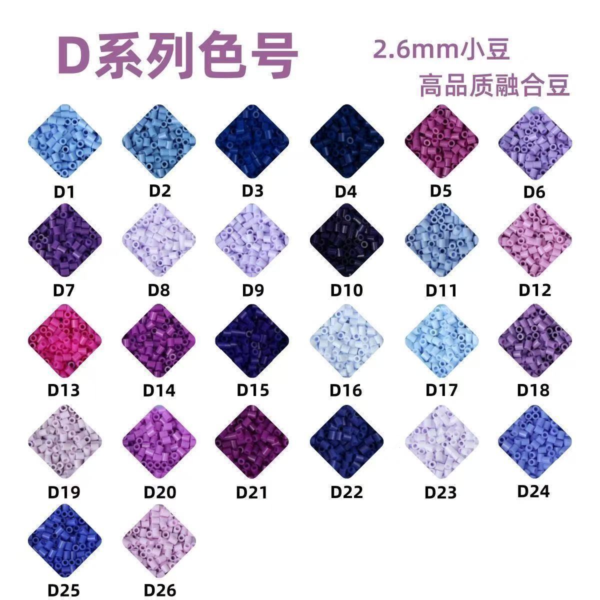 [d series color number] / Total number of shots available, please note color number