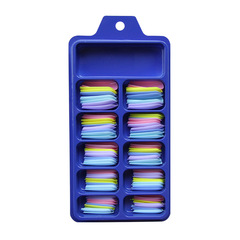 Blue Box False Nail Stickers Full Nail Art Long Ballet Nail Nail Sticker Nail Art Sticker 100 Pieces