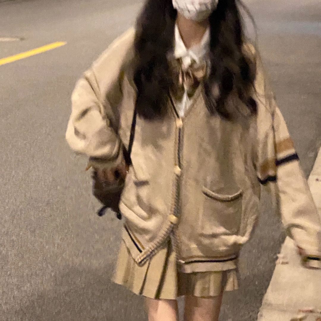 Original Uniform Sweater Full Set Spring and Autumn Japanese Campus Style School Supply Knitted Cardigan Loose Versatile Jacket for Women