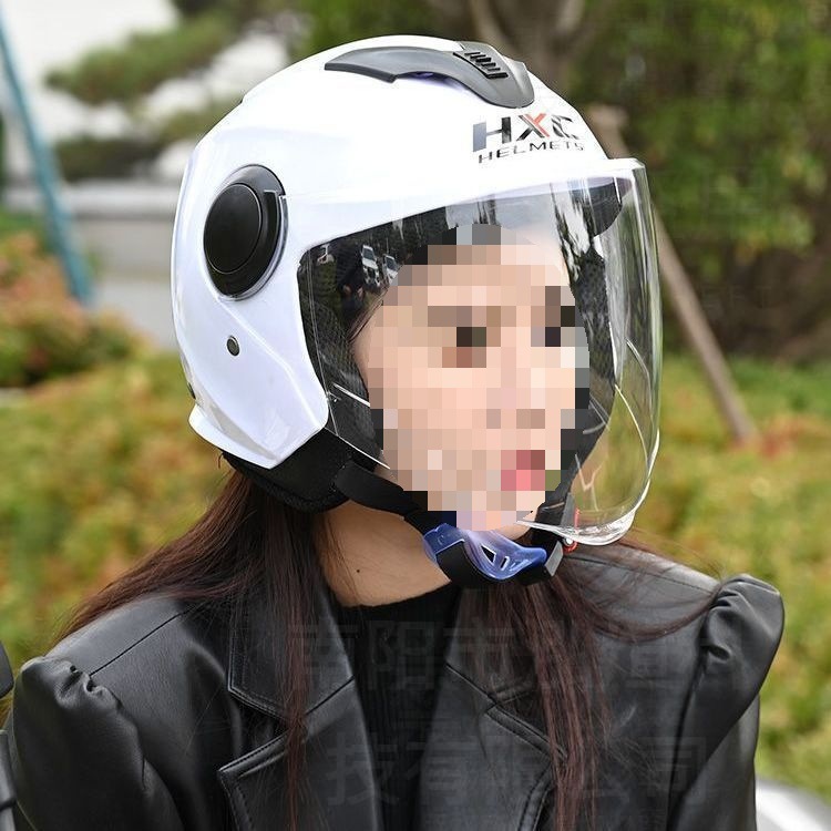 New ABS+PC Electric Motorcycle Helmet Warm Neck Protection