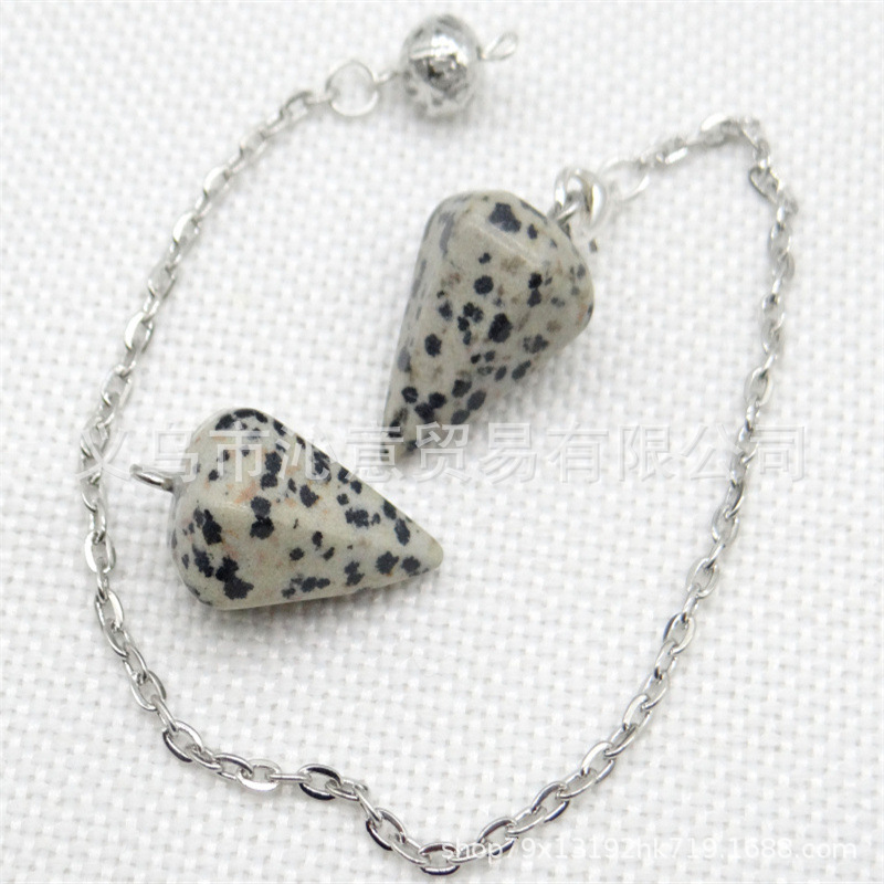 Venta caliente ágata natural cristal piedra preciosa cono hexágono cono colgante DIY cristal colgante espíritu péndulo