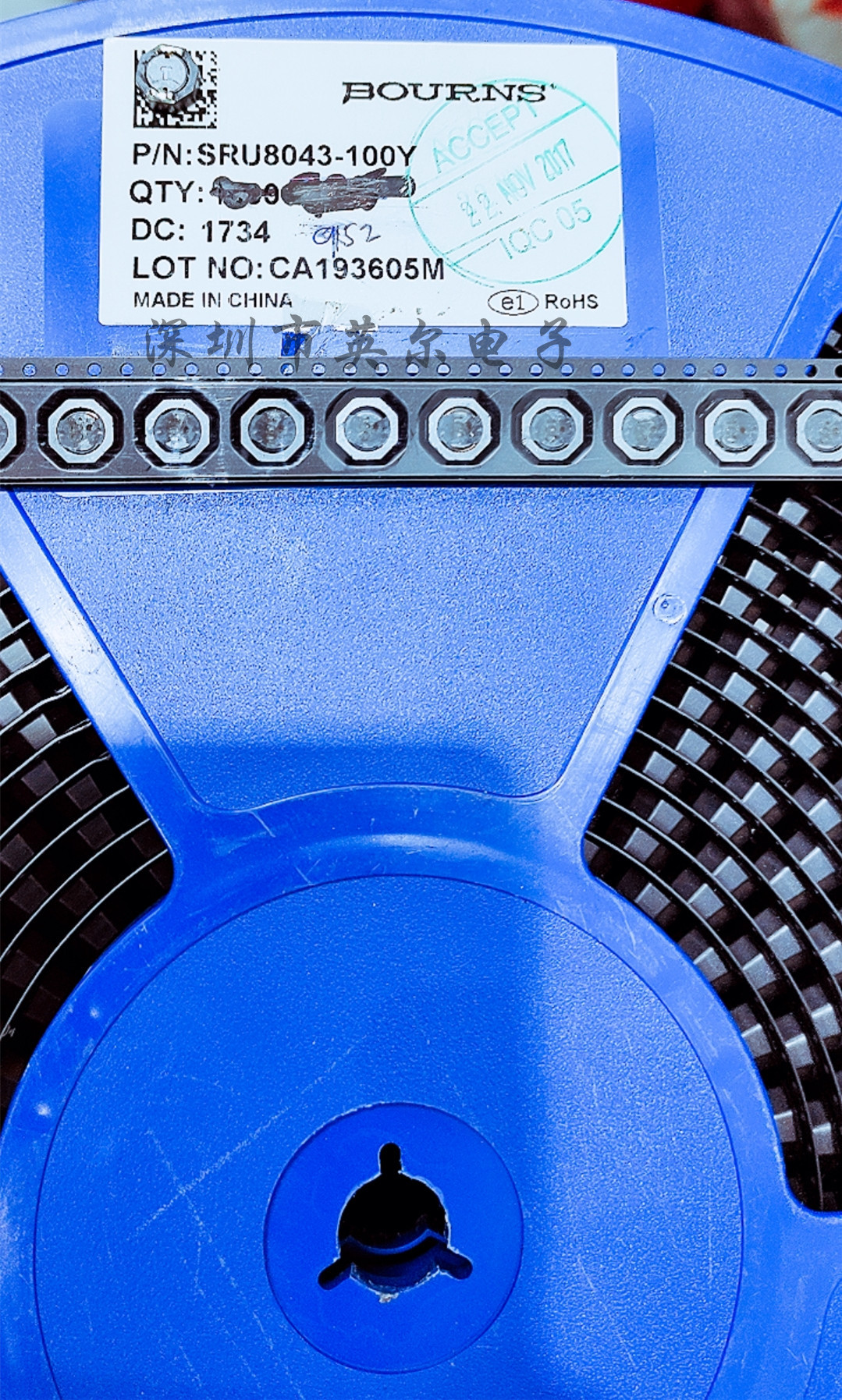 SRU8043-100Y BOURNS原装 10uH 3.5A 8X8X4.3 贴片磁屏蔽功率电感