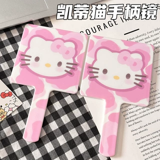新款Kitty猫手持镜手柄化妆补妆KT猫便携手柄小镜子随身带少女心