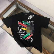 罗意家美式复古重磅纯棉短袖白色T恤男夏季潮牌情侣体恤衫半袖