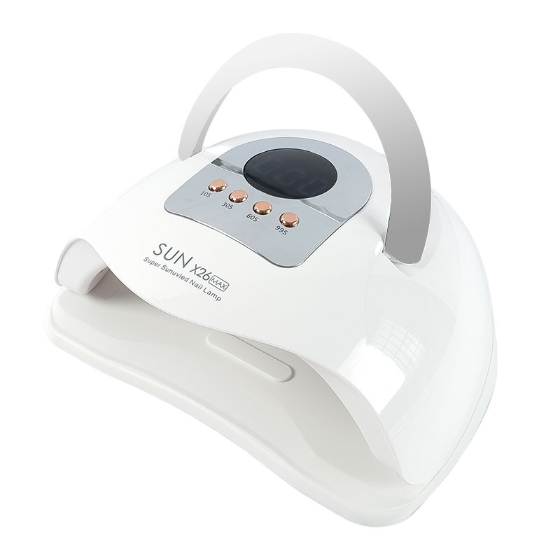 Lámpara de fototerapia de alta potencia de 380W con asa, máquina de uñas inteligente de luz roja, pegamento de esmalte de uñas de secado rápido, lámpara de uñas al por mayor