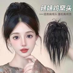 鸡窝头抓夹假发蓬松丸子头盘发发包辣妹凌乱鸡毛发夹假发丸子发圈