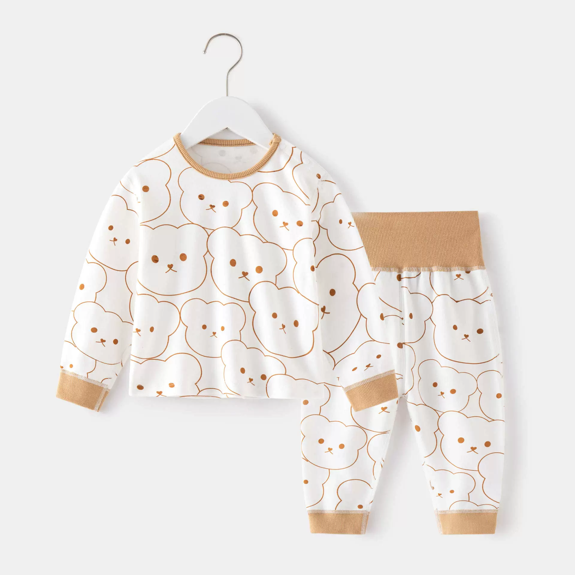 婴儿纯棉保暖套装冬装春秋冬款男女宝宝睡衣秋衣打底内衣高腰衣服