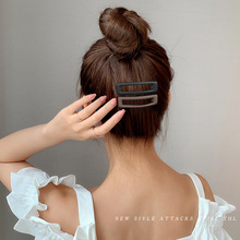 Haarspange mit Klipp für Frauen, modische Seitenhaarspange, einfache schwarze koreanische Haarspange für Pony und Hinterkopf