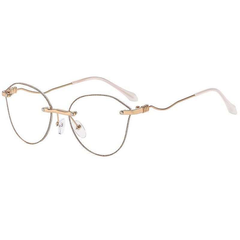 2025年ホットスタイルコレクション女性用老眼鏡、中高年向けの新しい高精細抗青色光ファッショナブルなフレームレス老眼鏡|undefined