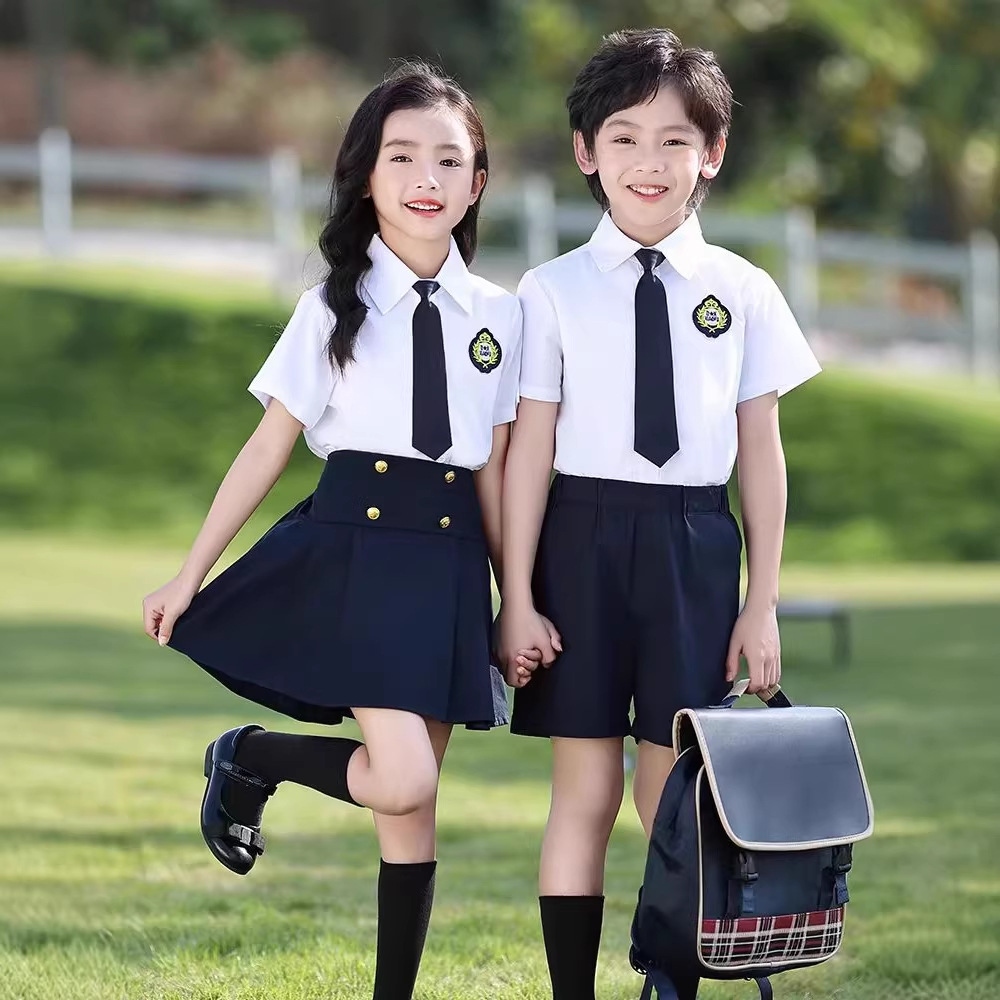 Kindergarten Graduation Season Outfits, Summer Uniforms for Photos, Primary School Uniforms, British-Style Children's Senior Class Uniforms