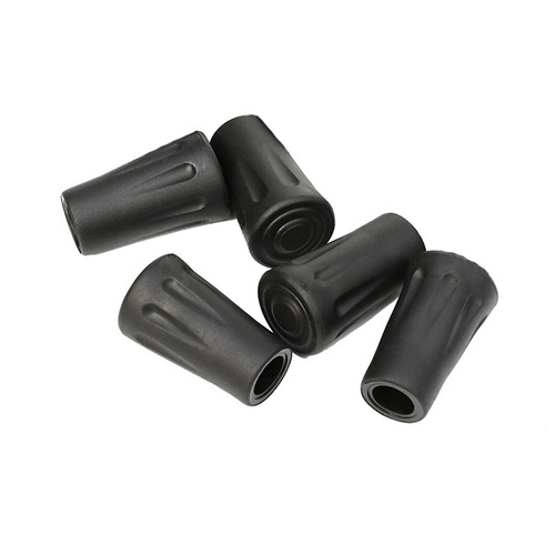 Hiking pole accessory: Non-slip rubber tips, shock-absorbing and wear-resistant, pointed protectors, foot covers, and cylindrical head accessories