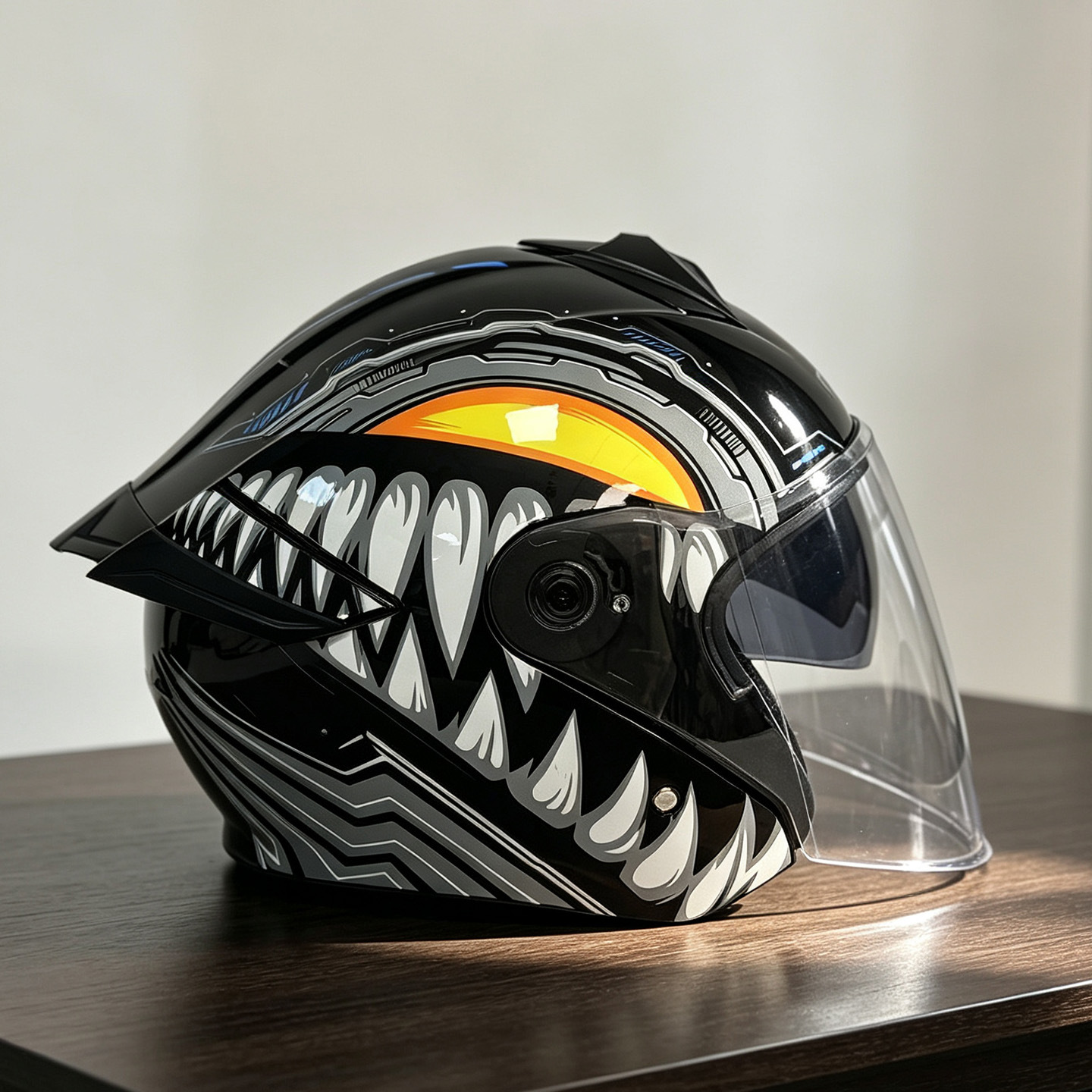Electric motorcycle helmet for cross-border trade, unisex, dual-lens safety helmet, suitable for self-media live streaming, available for dropshipping