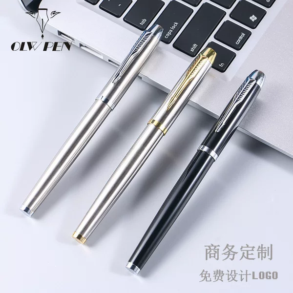 Classic Simple Business Carbon Signature Pen Spot Gel Pen Gift Ball Pen Metal Signature Pen Advertising Pen