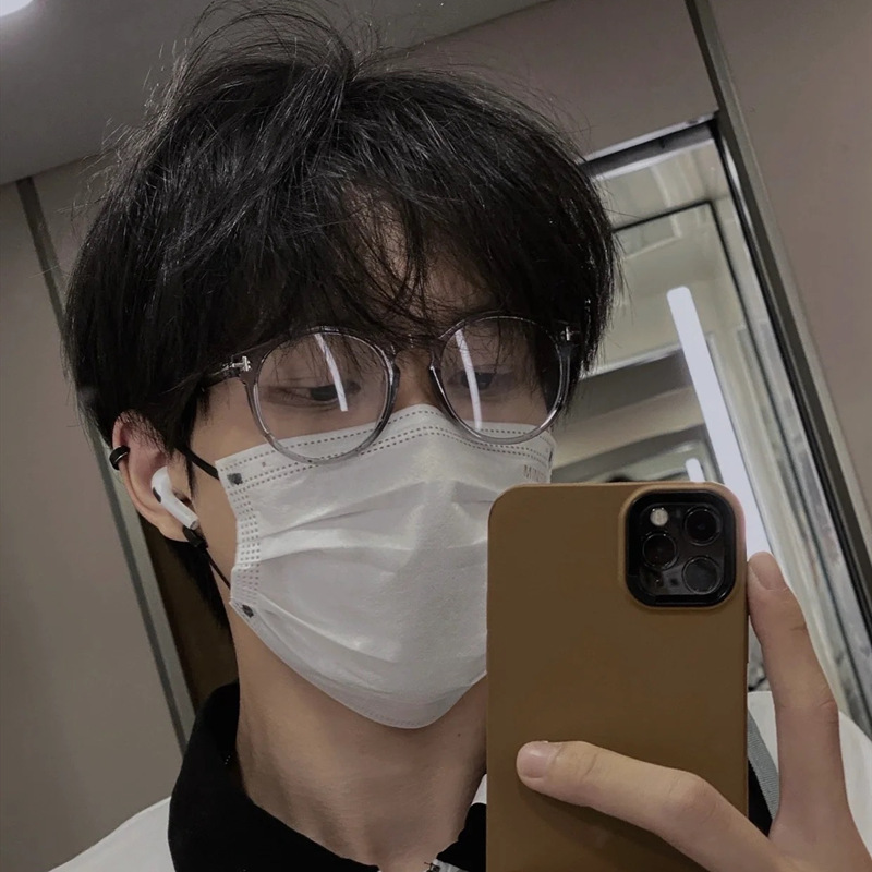 2021 Nuevo estilo coreano gafas de luz anti-azul marco personalizado en forma de T ins moda retro gafas lisas gafas de moda marco