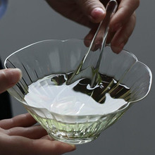 玻璃碗家用茶具盖碗功夫茶盏茶勺碗创意燕窝甜品碗绿茶专用泡茶碗