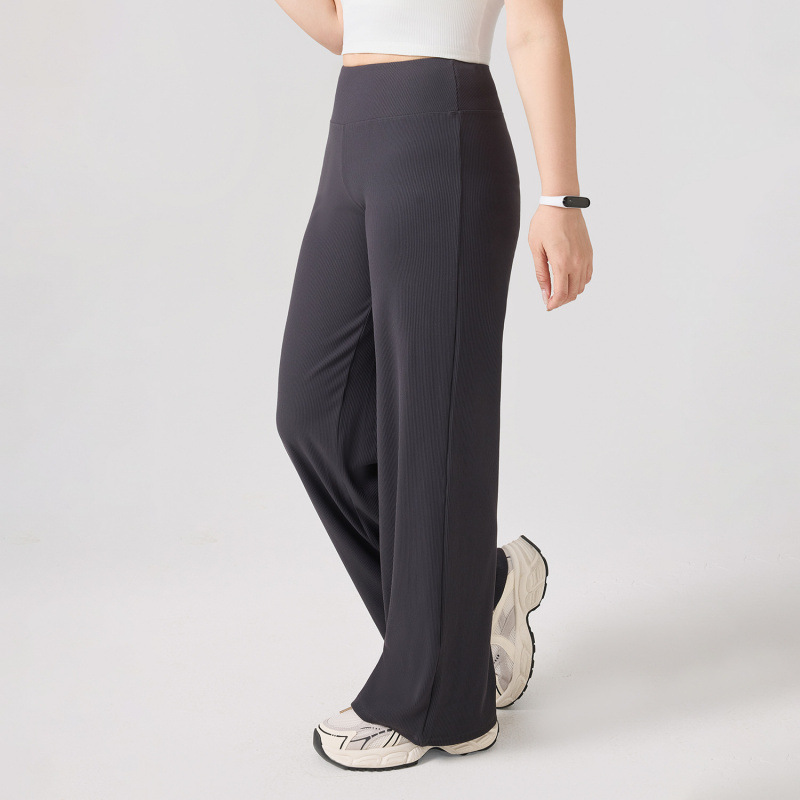 Pantalones de pierna ancha desnudos sueltos, pantalones de pierna ancha para correr sin bolsillo. image 8