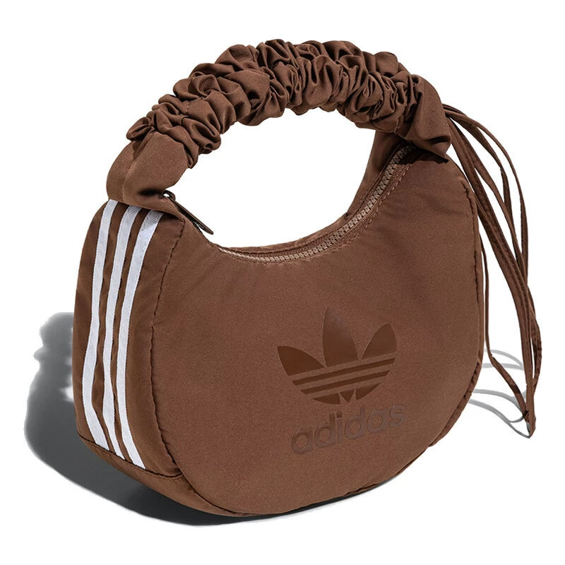 Сумка подмышечная (Adidas) для отдыха, ручка-скрученная, 15×11×23 см, тёмно-коричневый