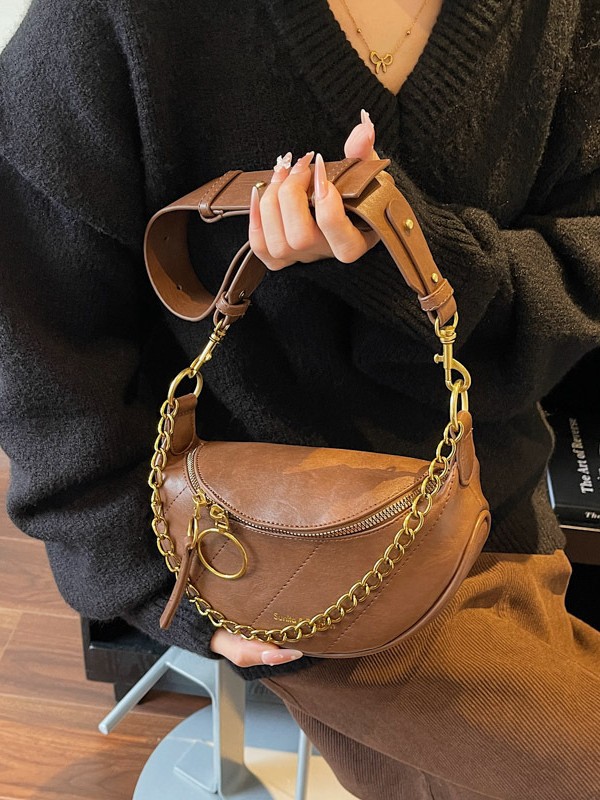 Bolso para mujeres 2025 nueva moda coreana transfronteriza bolsa de silla de moda alta textura lujosa bolsa de cadena versátil