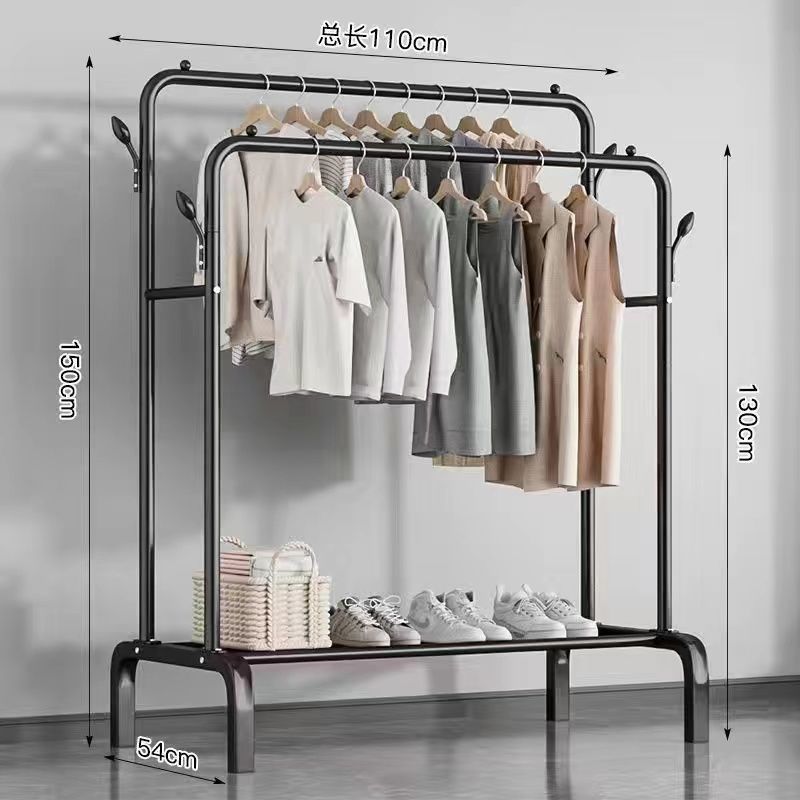 Perchero de secado plegable de pie para uso doméstico dormitorio balcón interior colgar ropa de forma sencilla