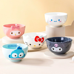 サンリオハローキティ陶器ボウルかわいい漫画ハローキティクール米食器女の子家庭用食事ボウル