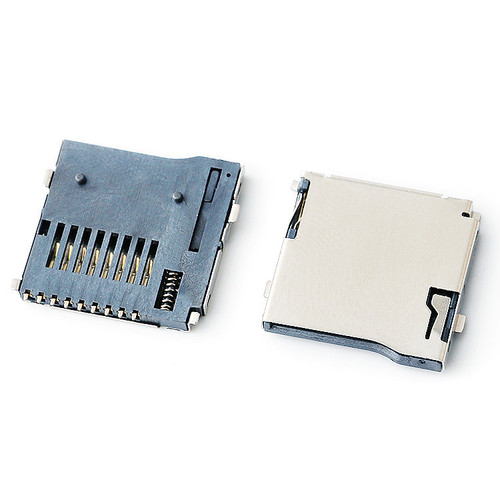 Supply tf/SD/SIM card holder simple 07 self-elastic flip-up cover microsimpush8P internal and external welding card holder