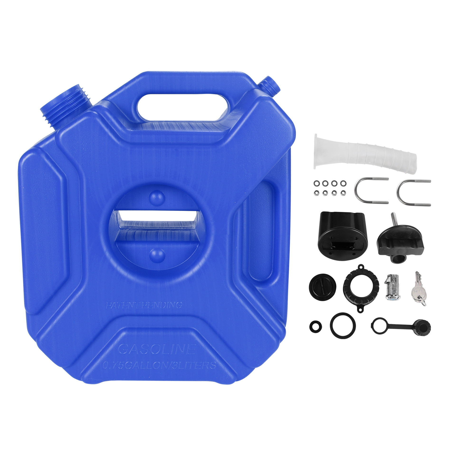 Motorcycle and Car Modification 3L Extended Spare Gasoline Oil Tank Plastic Portable Fuel Tank with Key