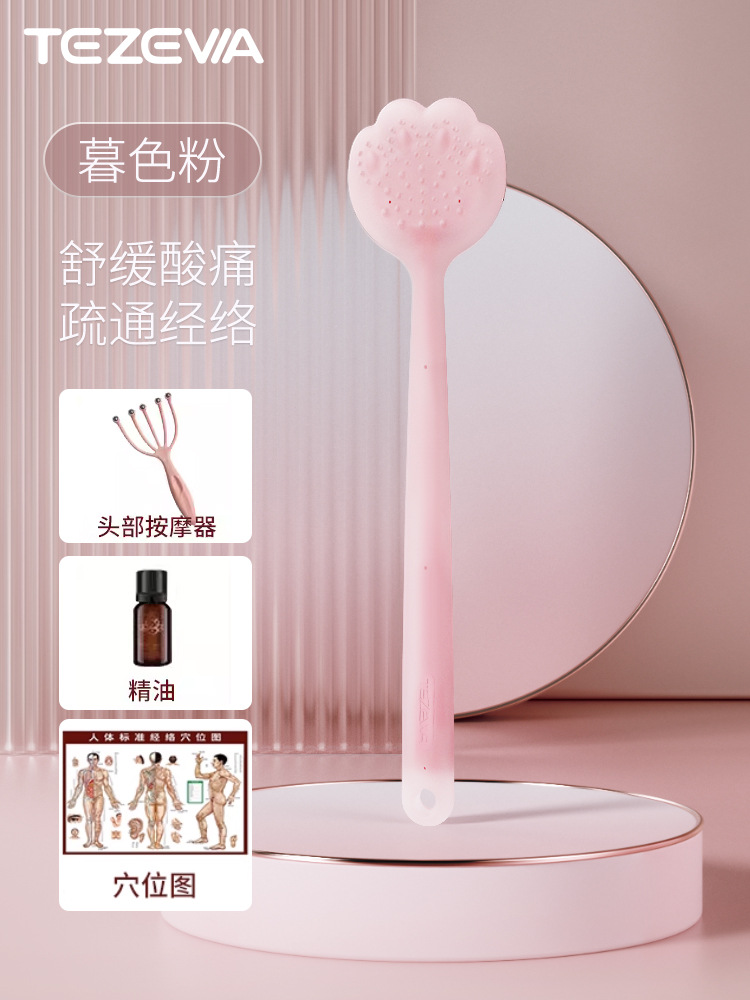 Tabla de masaje de silicona Tzeva para uso doméstico, tabla de masaje de cuerpo completo, equipo para golpeteo de meridianos en cuello y hombros, equipo para golpeteo de espalda y hombros, venta al por mayor.