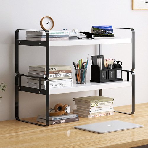 Cross-border e-commerce specializes in desktop bookshelf, small simple bedroom wrought iron storage rack, office shelf, desk storage