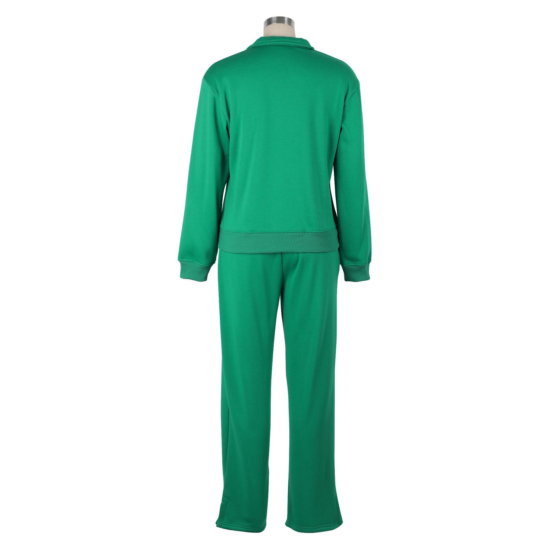 Women Clothing Sweater Two Piece Suit Velvet Thickened Sportswear Loose Winter
