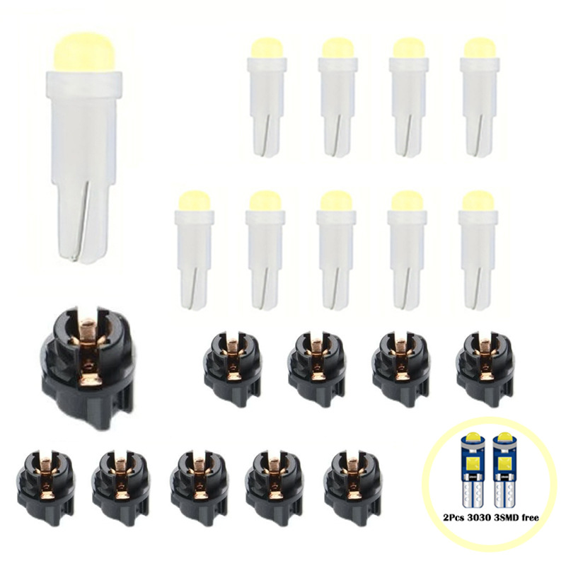 Qìchē 10PCS Car LED Instrument Panel Light T5 COB (Panel (Dashboard) işıqlandırması) - 10-lights-10-lamp-holders