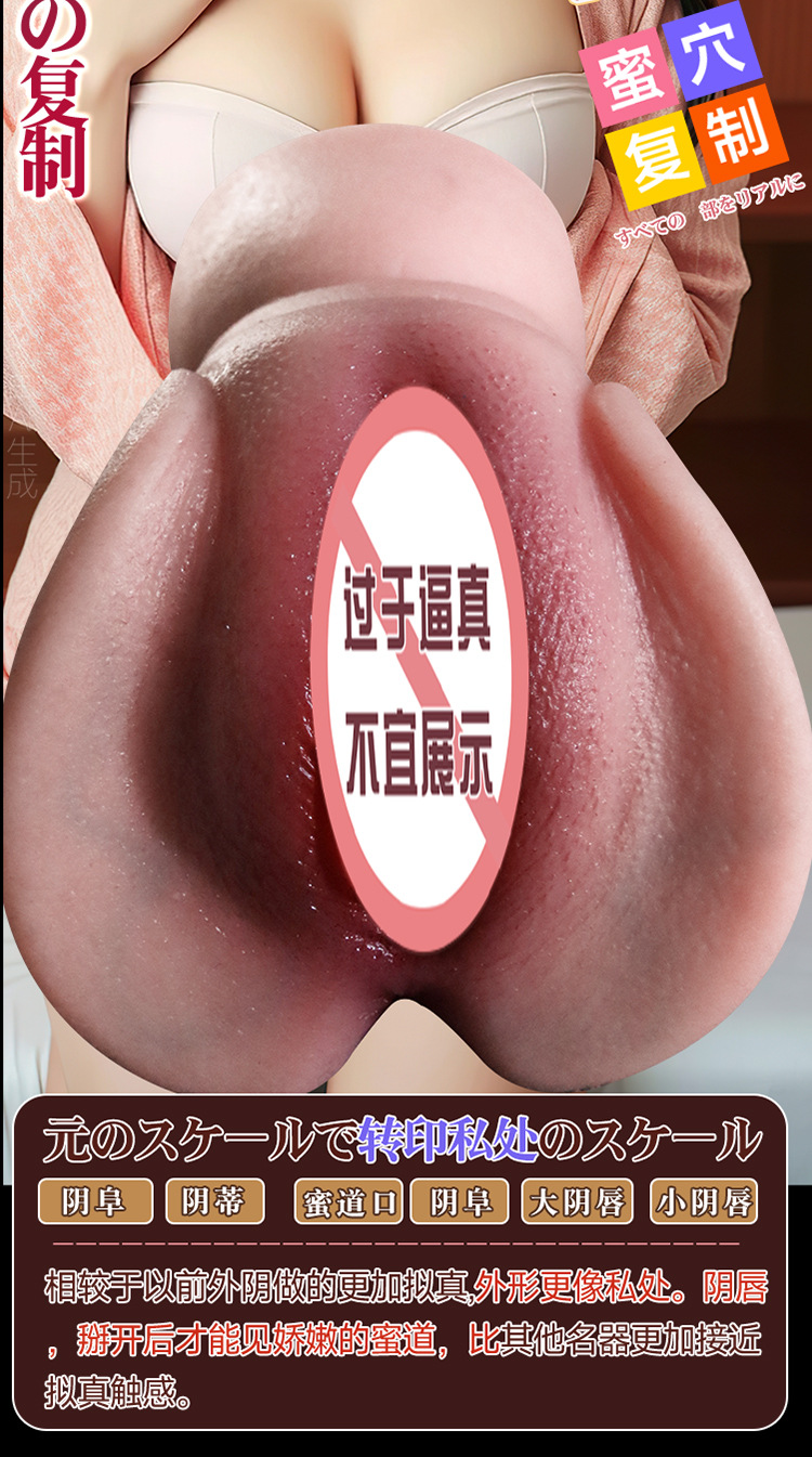 Silicone Inverted Mold Male Masturbator Half-Body Doll Manual Single Channel — detail image 22