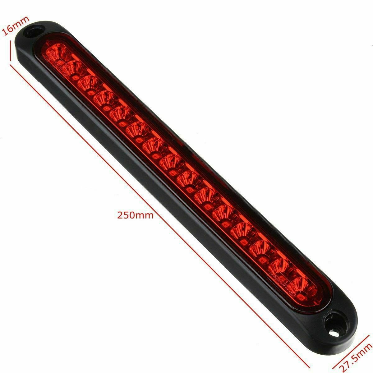 15LED luz de freno alta luz trasera sellado remolque estacionamiento trasera luz de dirección de freno 25CM luz roja image 6