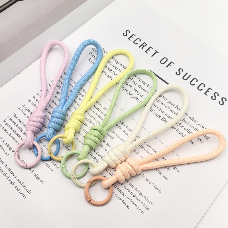 5mm Paracord Multi-Color Hand-Woven Rope Spring Buckle Mobile Phone Lanyard Keychain Bag Pendant DIY Materials 5mm Paracord Multi-Color Hand-Woven Rope Spring Buckle Mobile Phone Lanyard Keychain Bag Pendant DIY Materials