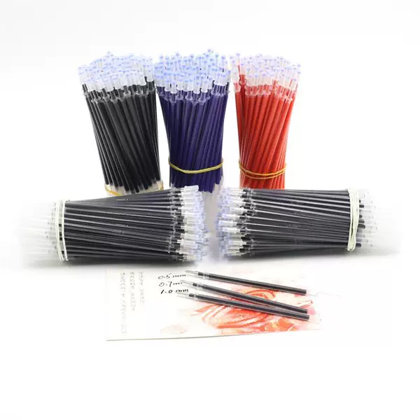 Black, Red, Blue Neutral Pen Refill 0.380.50.71.0 Bullet Needle Type Carbon Signature Examination Pen Refill