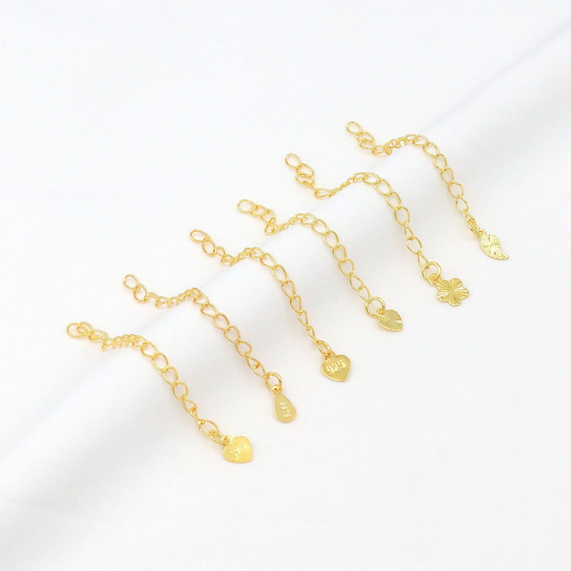 18K real gold tail chain bag gold color extension chain bracelet necklace diy jewelry accessories jewelry materials wholesale D108 18K real gold tail chain bag gold color extension chain bracelet necklace diy jewelry accessories jewelry materials wholesale D108
